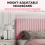 Tête de lit et pied de lit en velours avec revêtement matelassé-2075244574-2075244565