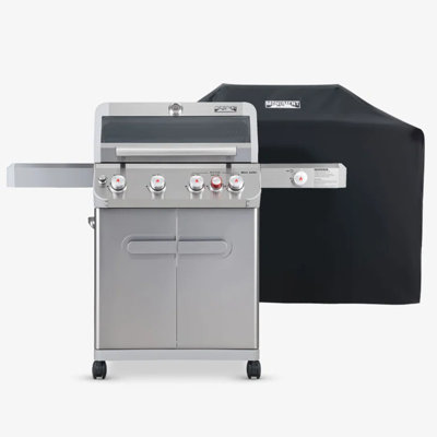 Monument Grills Meas 415BZ Stainless Gas Grill with Cover