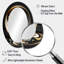 Miroir mural ovale doré et noir-939607857