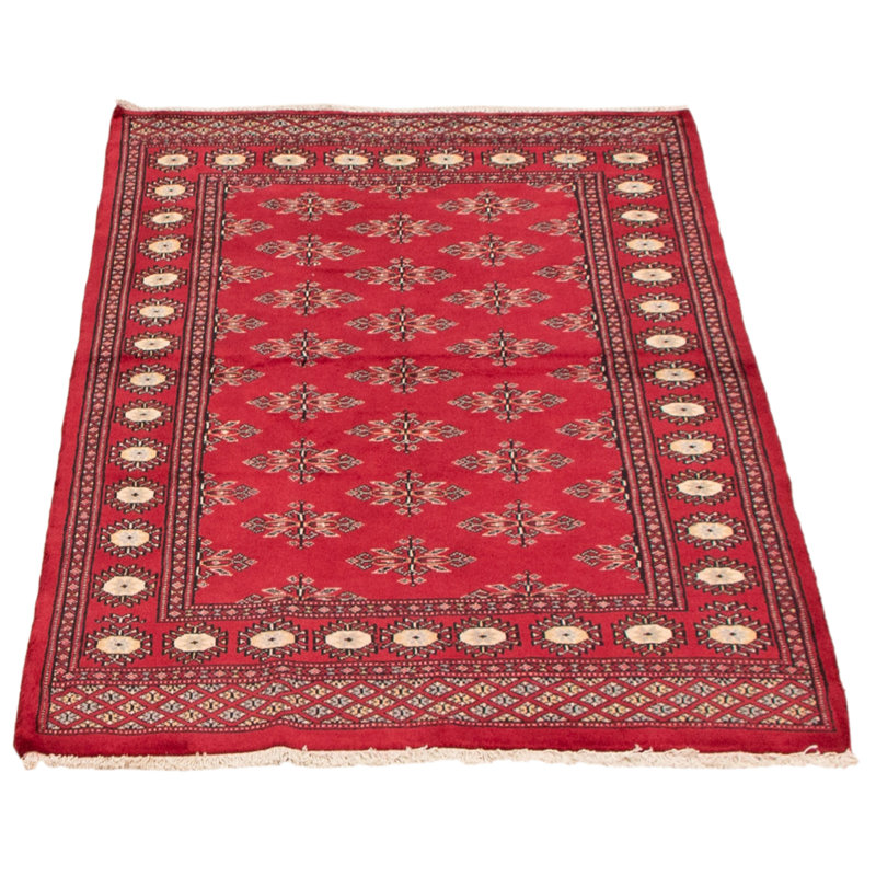 Tapis rouge foncé Malechi Peshawar Bokhara 3 pi 1 po x 4 pi 9 po
