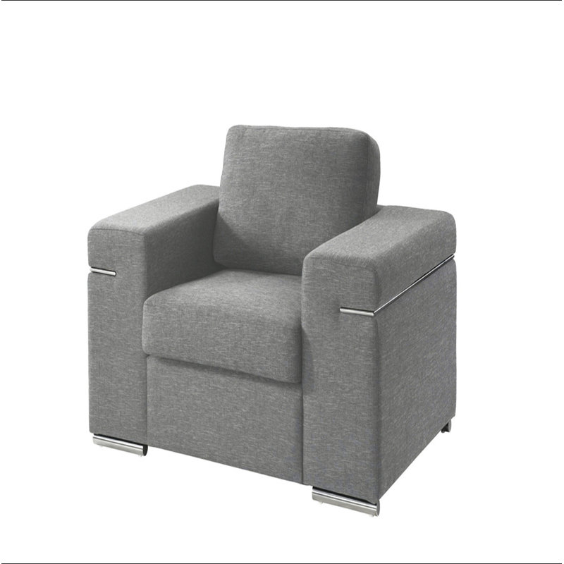 Fauteuil en tissu léger tissé, Grey Fabric