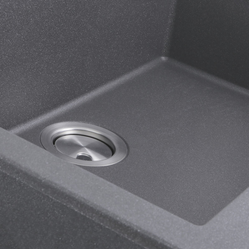 Rockport 27.19'' L Single Basin Kitchen Sink, Titanium Gray