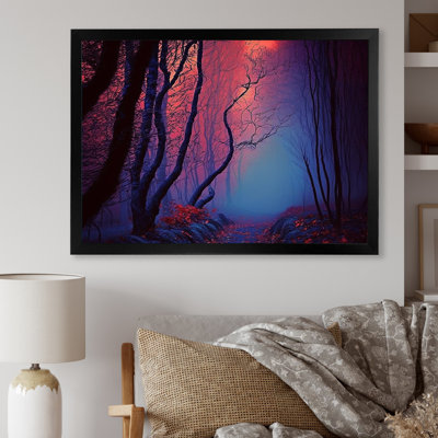 " Sunset Shining Misty Trees Autumn Forest I "