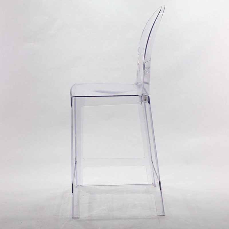 Tabourets transparents avec dossier Crompton Slewder
