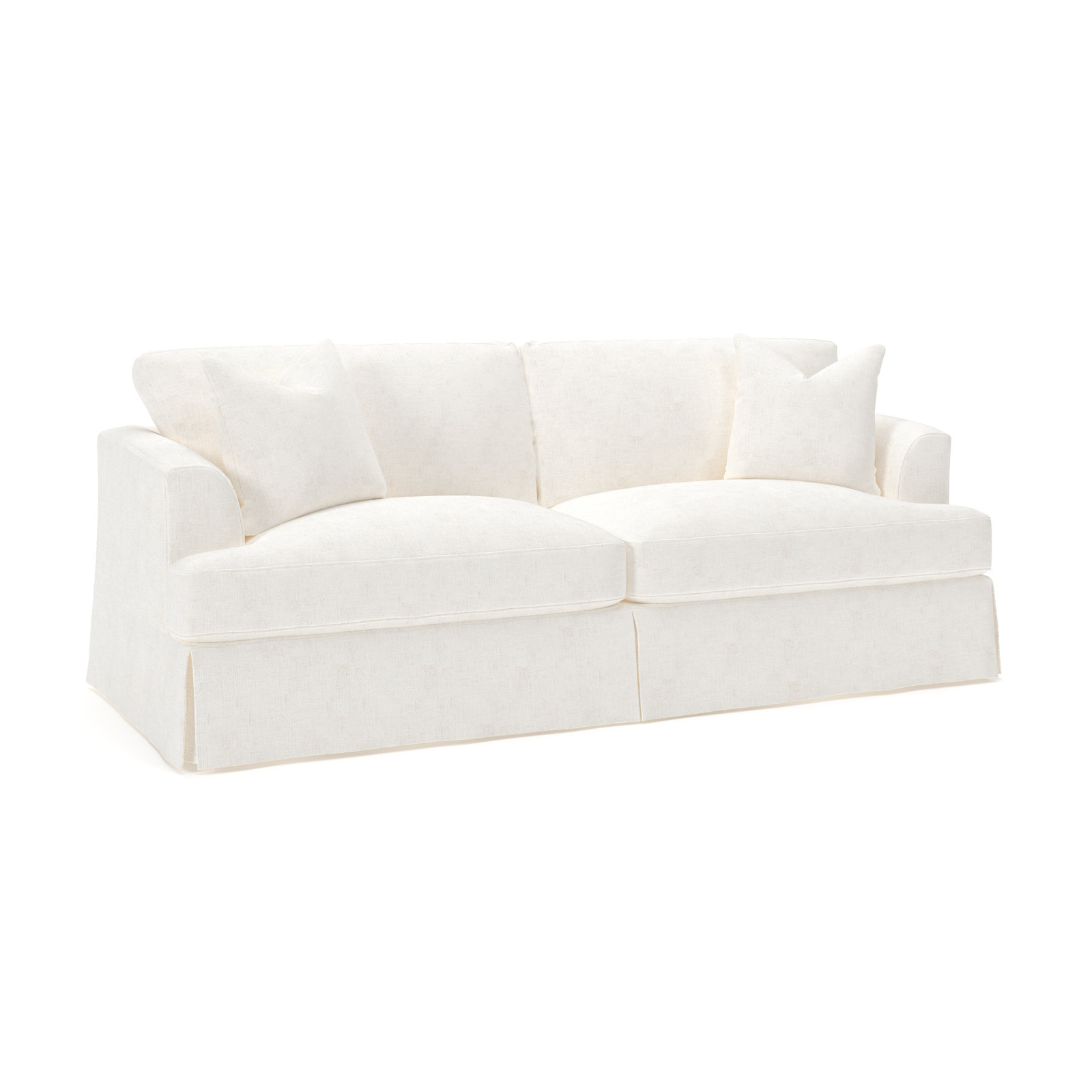 Lucia 92.5'' Upholstered Sleeper Sofa, Bevin Natural Linen Blend