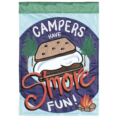 Drapeau de jardin Les campeurs s'amusent