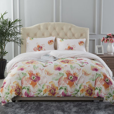 Treyvon Polyester Floral Duvet Cover