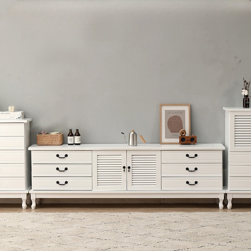 Meuble télé américain simple et classique, Blanc