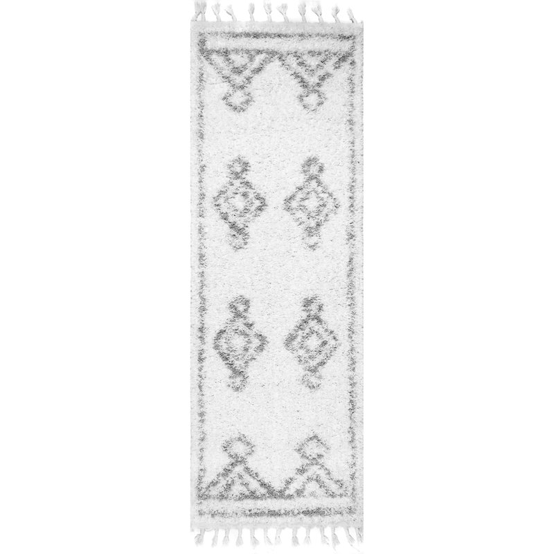 Tapis à poil long Schiffman Tribal, Tapis de couloir 2 pi 6 po x 10 pi