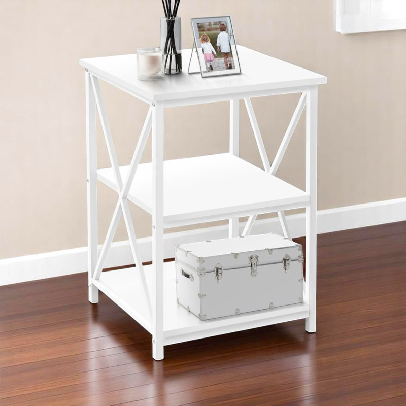 Keita White Accent Table