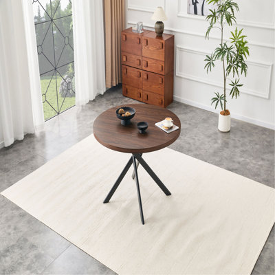 Table de salle à manger ronde et pliable pour petits espaces - Matériau en bois aggloméré, parfaite pour la salle à manger, le salon de thé et le café (1 table)