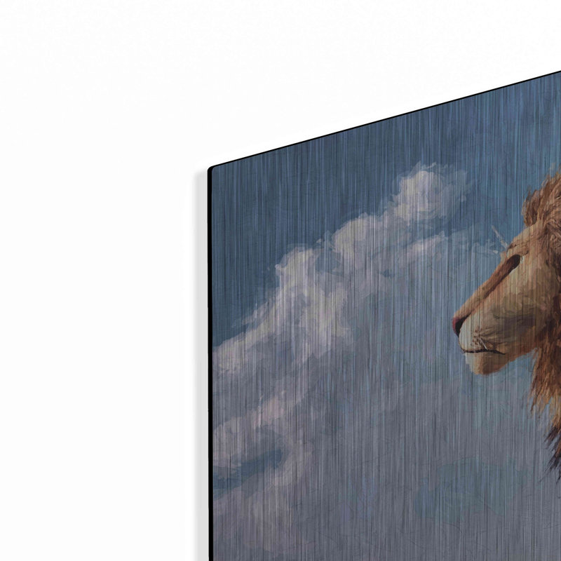 «Impressionist Lion» par Daniel Eskridge, art mural en métal, H 24 po x l 36 po