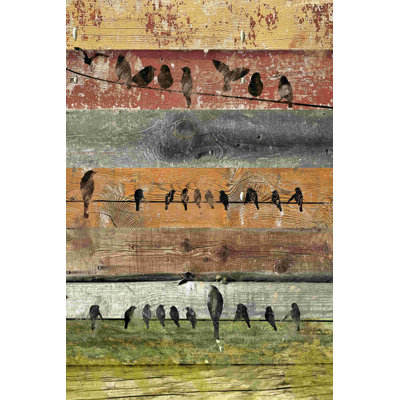 Oiseaux sur bois I