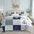 Navy Blue Patchwork