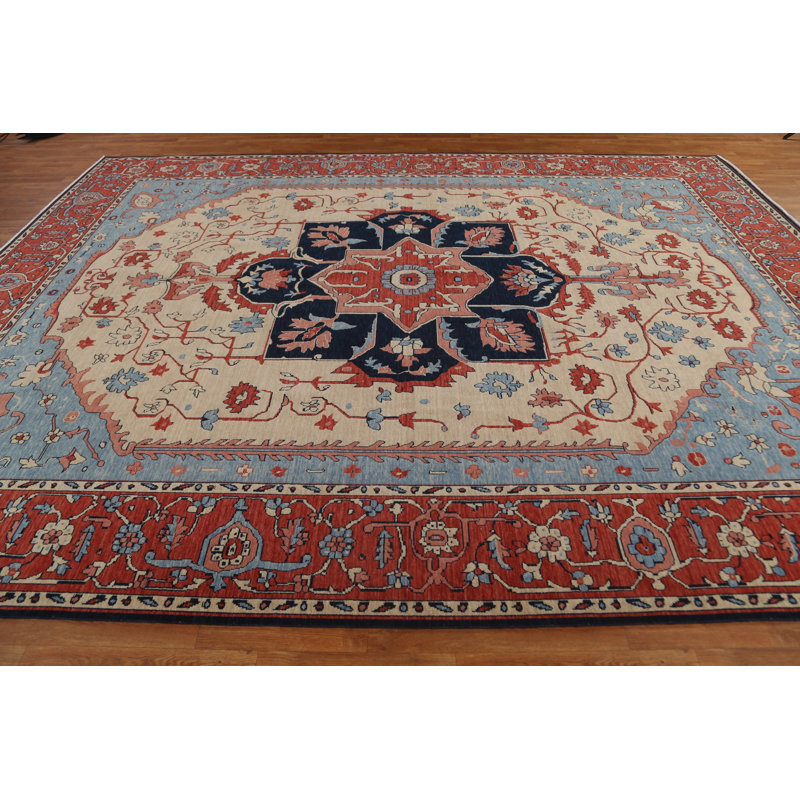 One-of-a-Kind 9'9" X 13' New Age Wool Area Rug in