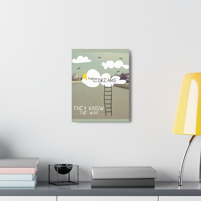 Follow Your Dreams - Wrapped Canvas Print, 36cm H x 28cm W