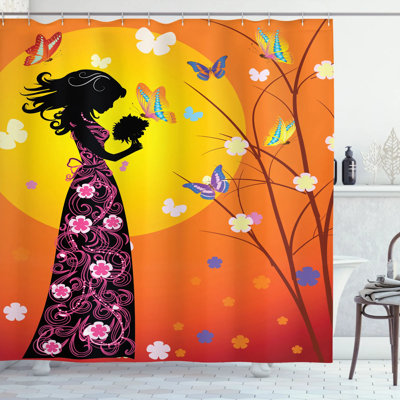 Teen Shower Curtain with Hooks Included