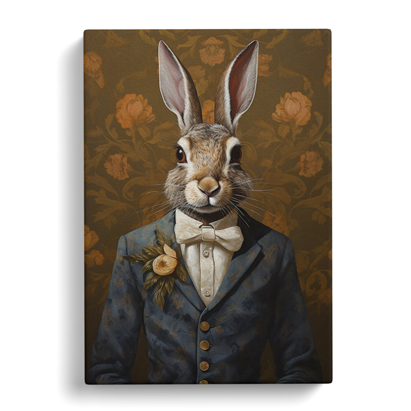 Hare Gothic Art - Wrapped Canvas, 60cm H x 40cm W x 3cm D