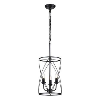 Luminaire suspendu cylindrique unique à 3 lumières