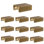 Martin 1-1/4" Center to Center Satin Brass Edge Drawer Pull Multipack