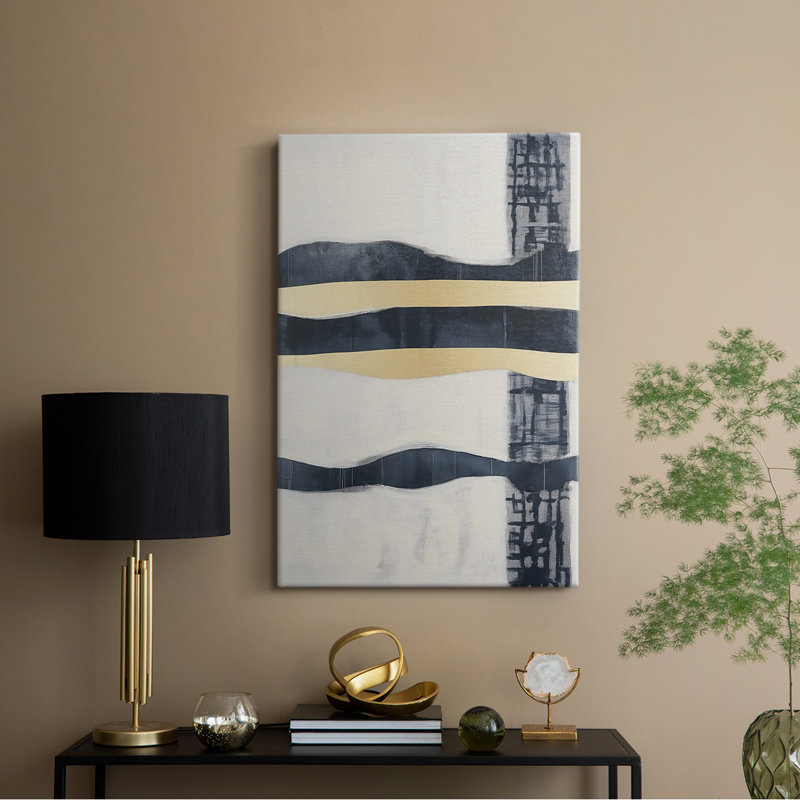 Série ABSTRACT DCCDXCVI - Toile tendue avec châssis Premium - Prêt à être accroché, H 60 po x l 40 po