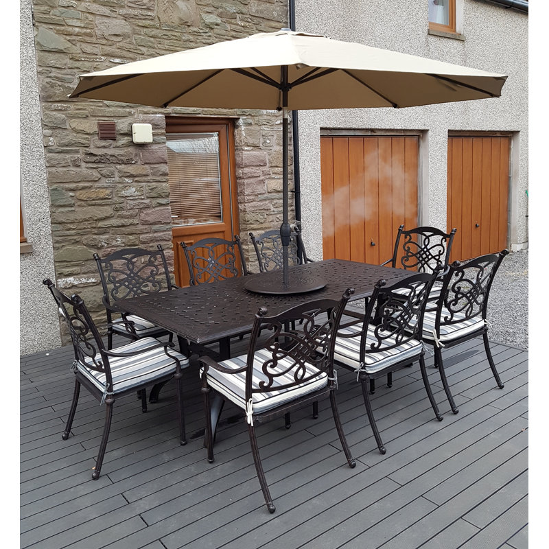 Canouan 8 Seater Dining Set with Cushions
