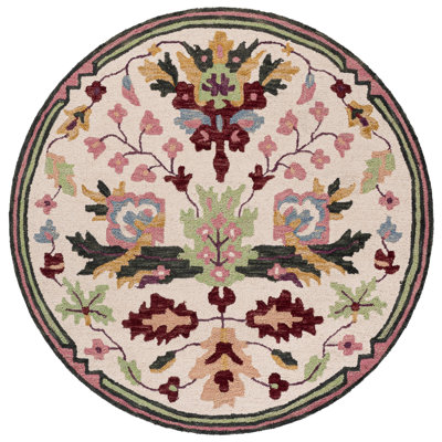 Jardin Hand Tufted Wool; Cotton Floral Indoor Rug