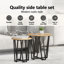  Side Table Set 2 Pcs Old Wood And Black 50 X 50 X 50.5 Cm-2071023650