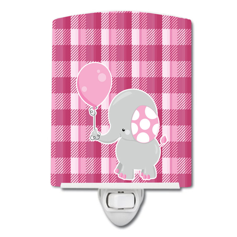 Elephant with Balloon Ceramic Night Light