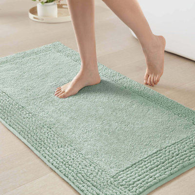 Tapis pour salle de bain réversible 100% coton 24 GSM 36 "bleu