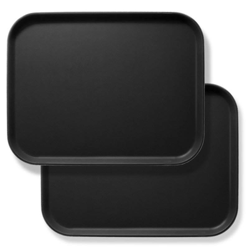 Rectangular Non-Skid Serving Trays, NSF Certified, 14" W x 18" L, Black