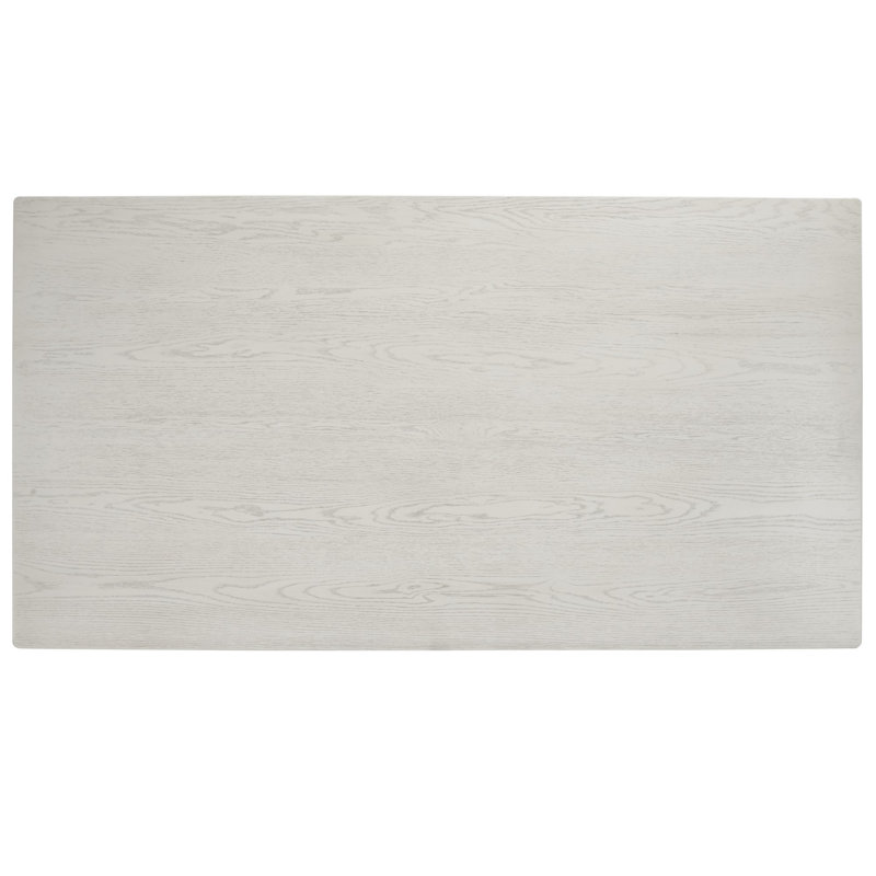 Burk 76" White Wash Trestle Dining Table