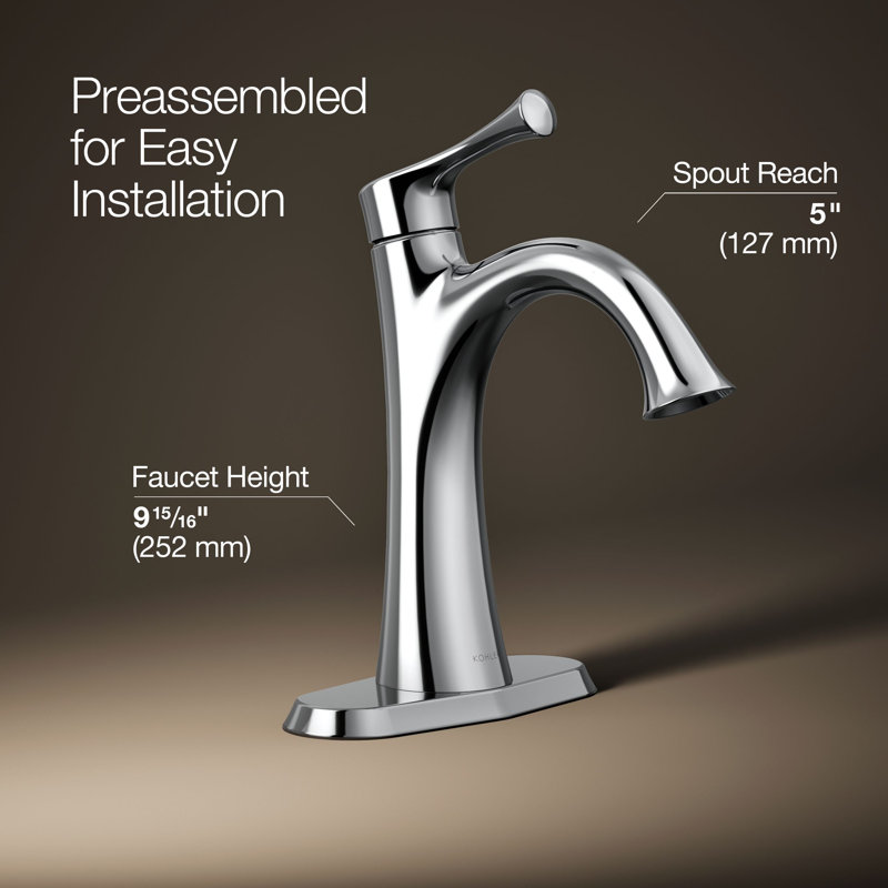Buckley Single-Handle Bathroom Sink Faucet, 1.0 Gpm, Polished Chrome, 1 GPM
