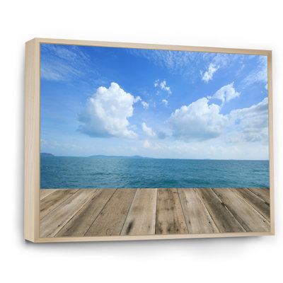 «Wood Deck On Tropcial Sea», reproduction sur toile