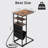 C Shaped End Table for Couch, C Shaped Side Table with Storage Bag, C Table for Sofa with 2 Storage Shelf, Black With Socket-645951513