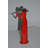 Women Playing Violin Red & Chrome Resin Statue - Amabella Perfect Home Decor Sculpture, 5"Lx4"Wx12"H-681568073