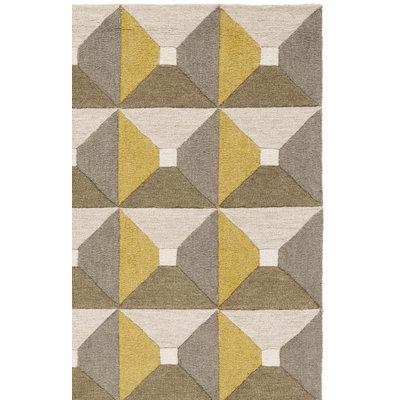 Gilderoy Gold Gray Hand-Tufted Wool Rug