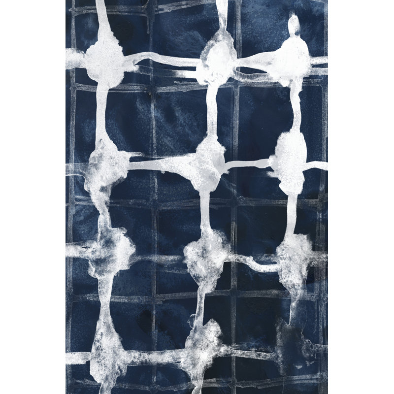 Indigo Memory I by June Erica Vess - Painting Print, 122cm H x 81cm W, Black Floater Framed