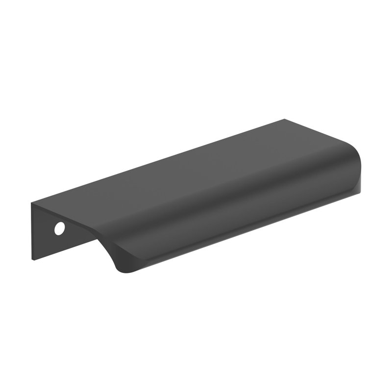 Poignée d'armoire noire matte 4 pouces (102 mm) Streamline Tab - paquet de 25, Noir mat, 4"
