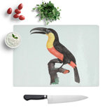 Tempered Glass Yellow-Breasted Toucan by Jacques Barraband Chopping Board