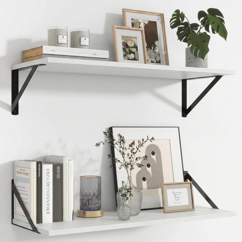 12.7cm H x 60.93cm W Bookcase, White