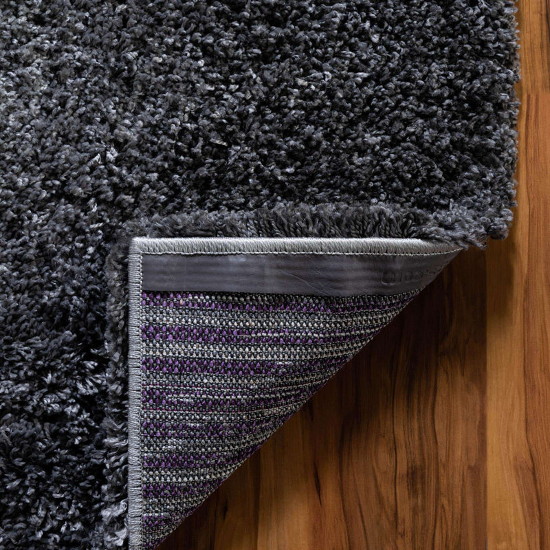 Tapis abstrait kaki , Rectangle 4 pi 1 po x 6 pi 1 po, Gris fumée / noir