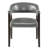 LUMERA Collection Single Mid-Century Modern Dining Chairs, Upholstered Faux Leather, Solid Wood Frame, Comfortable Kitchen & Dining Room Seating Gray-100888084