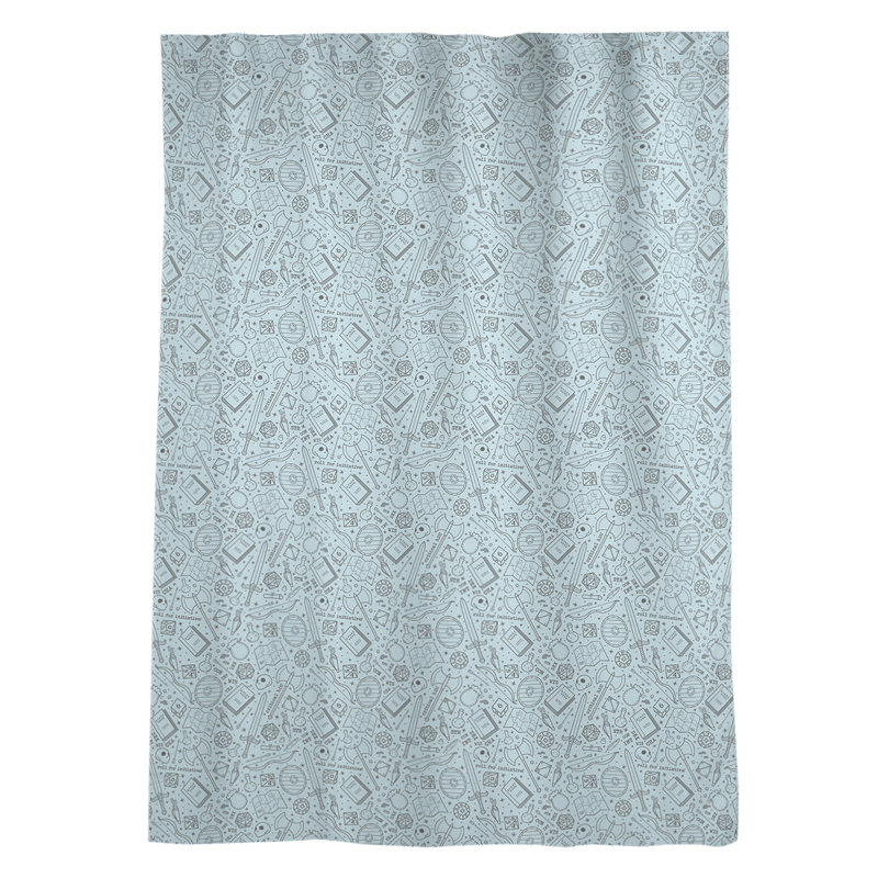 Panneau de rideau simple avec passe-tringle rpg window Avicia, Bleu / noir