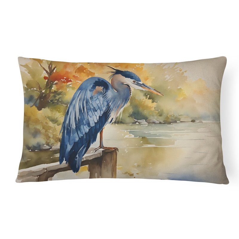 Blue Heron Throw Pillow