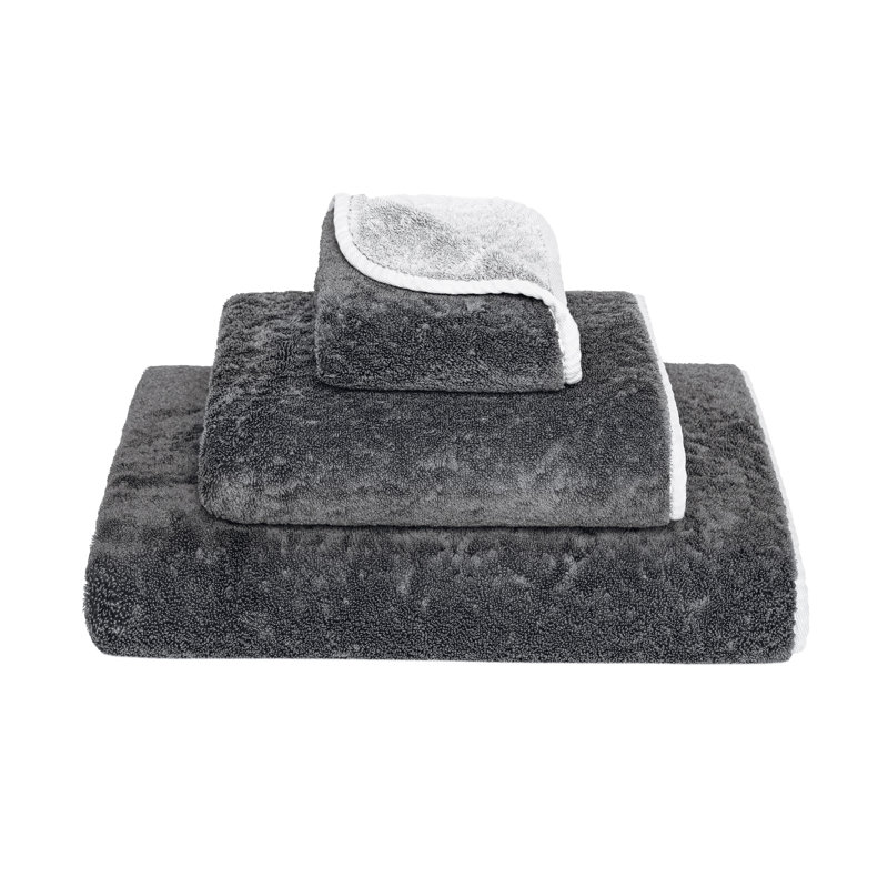 Bicolore Washcloth, Silver