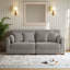 Canapé modulaire rembourré en velours côtelé gris Maelina-8406328