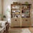 70.9'' Tall Bookcase with Door, Wooden Bookshelf with Storage Cabinet