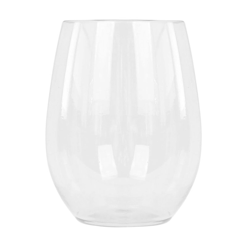 Argon Tableware 300ml Reusable Plastic Stemless Wine Glasses - Set of 12