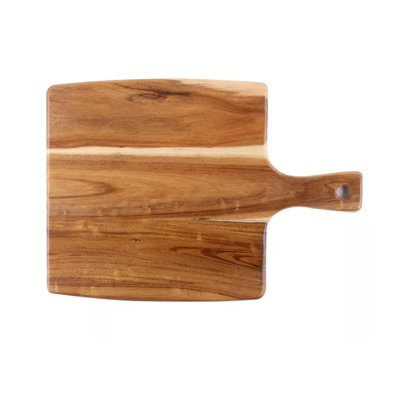 Acacia Wood Serving Pizza Tray, Charcuterie Board, Chopping Board, Party Platter, Serving Paddle -  Loon Peak®, 433C7D827332496B93BB159D12B510B1